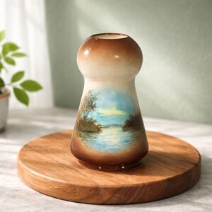 Vintage Scenic ROYAL BONN Germany Lake Scene Vase